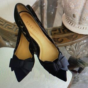 Talbots Classic Black Bow Heels